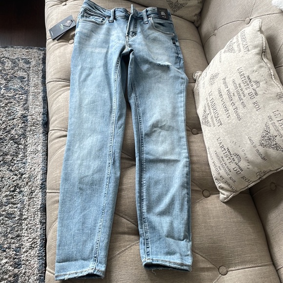 Silver Elyse Curvy Fit Mid Rise Skinny Jeans - Picture 3 of 3